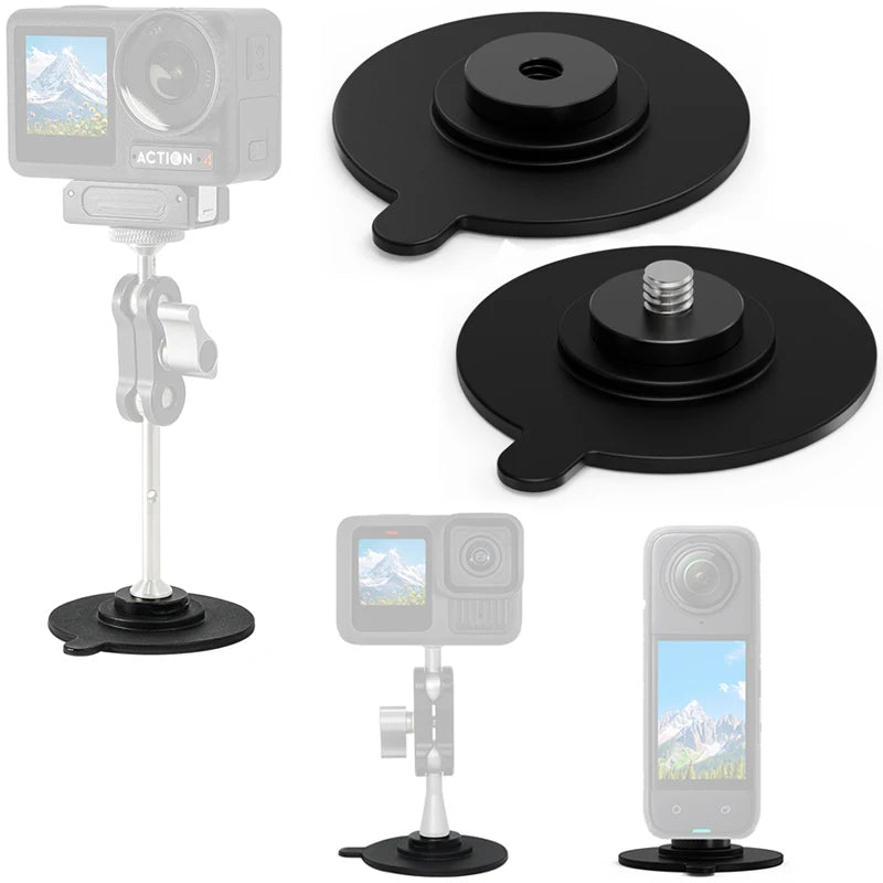 Strong Adhesive Sticker 1/4 Screw Mount Car Dashboard Adhesive Tape Phone Holder for Gopro Insta360 osmo 360 Action Stand Base