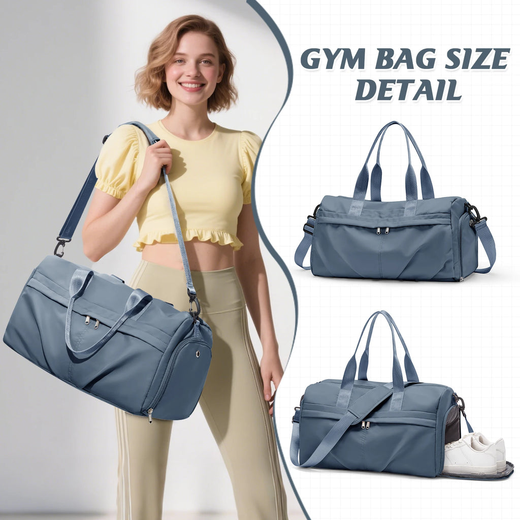 Carry-On Luggage Travel Bag Duffle Bag Large Capacity Durable Nylon Tote with Multiple Compartments，Men Women Sports Fitness Bag