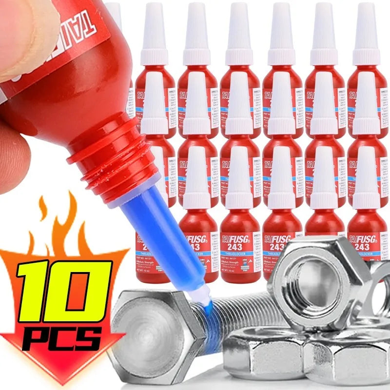 Anaerobic Threadlocker Glue High Strength Anti Loose Fast Curing Screw Locking Agent Sealant for Metal Plastic Bolts Nuts Fixing