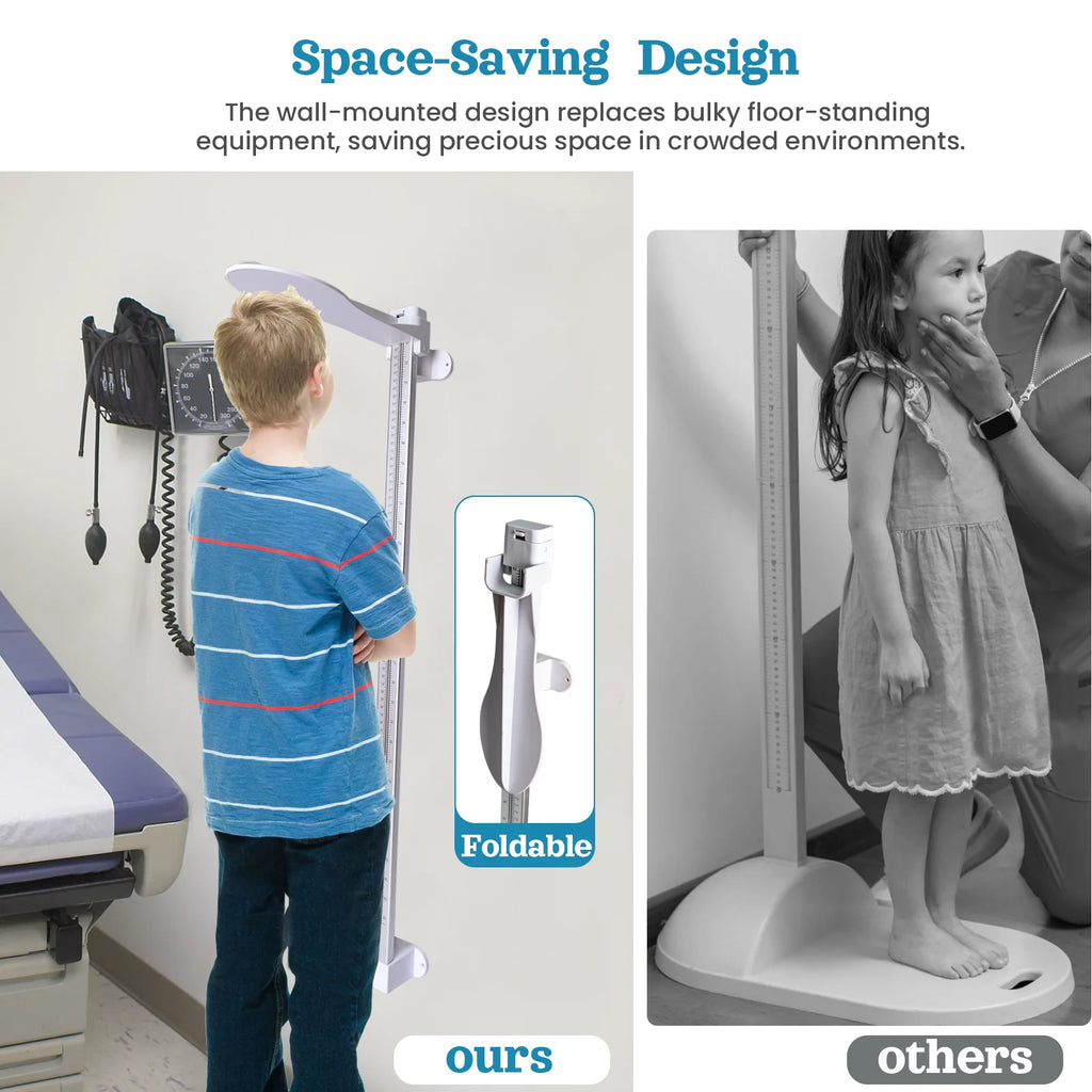 Wall Mount Height Measure Stadiometer 60-210cm High Accuracy  Height Ruler for Kids Adults Medical Clinic Home Use