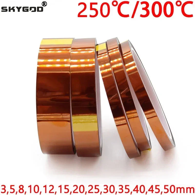 3mm - 50mm 3D Printer Parts High Temperature Resistant Heat BGA каптон Polyimide Insulating Thermal Insulation Adhesive Tape