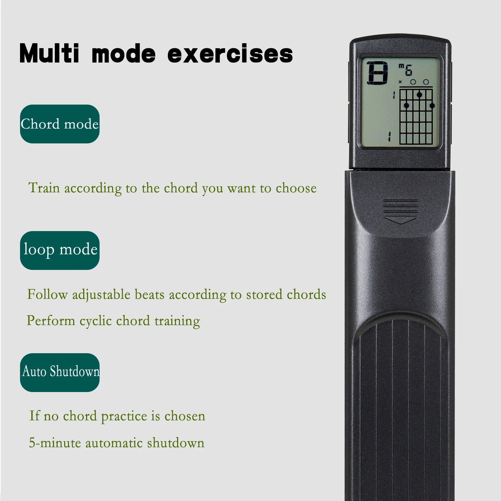 IRIN 6-string Guitar Portable Chord Trainer With 3V Battery Screen Display For Beginner Practice and Progressive Training Tools