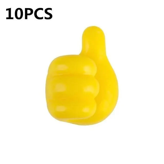 Multifunctional Silicone Thumb Hook Wire Organizer Hand Desk Dormitory Non-perforated Charging Line Fixed Receive Adhesive Hooks