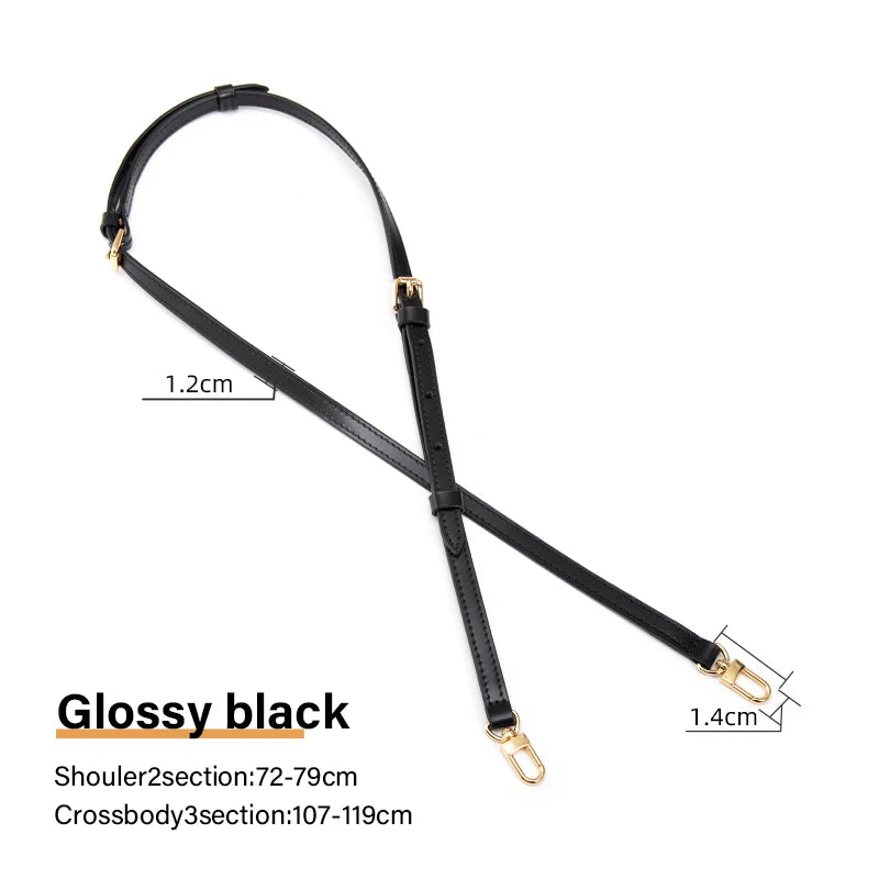 CRAZYSMITH Bag Strap for LV Speedy 20 25 30 Shoulder Straps 100% Genuine Leather Adjustable Crossbody Long Bags Belt 120cm Acces