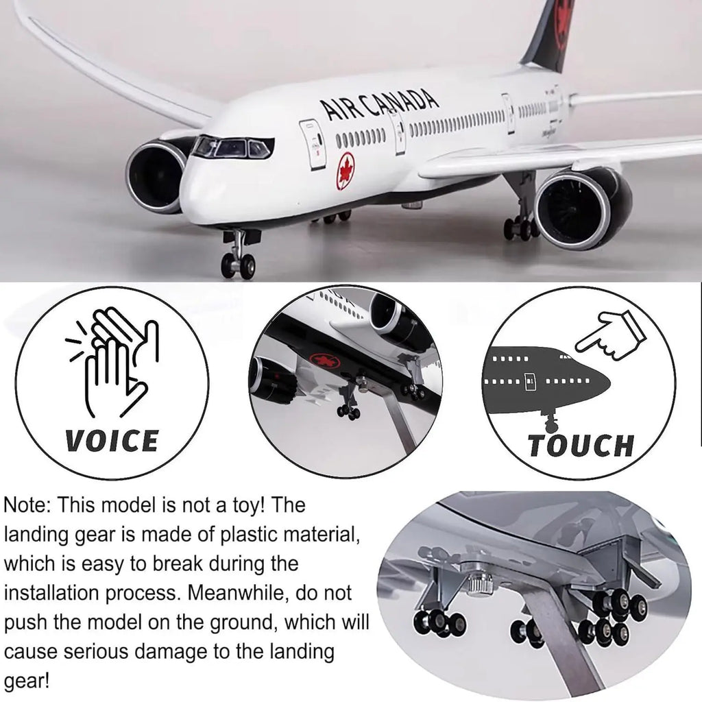 New 1/157 Scale Airplane Toys For Child Airplane Air Canada B787 Airline Aircraft Model Diecast Resin Plane Collection Display