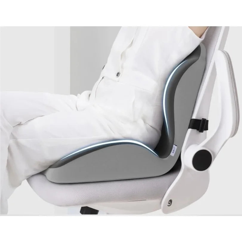 Lumbar Support Memory Foam Cushion - 2026 New Ergonomic Pressure Relief Pad for Sedentary Posture Correction