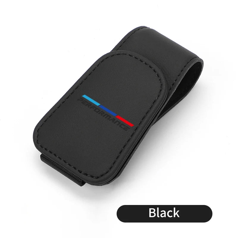 For BMW Car Leather Glasses Clip Sunglasses Holder with Hidden Card Slot 1 3 5 Series X1 X3 X4 X5 X7 G20 G38 F20 F39 F48 E46