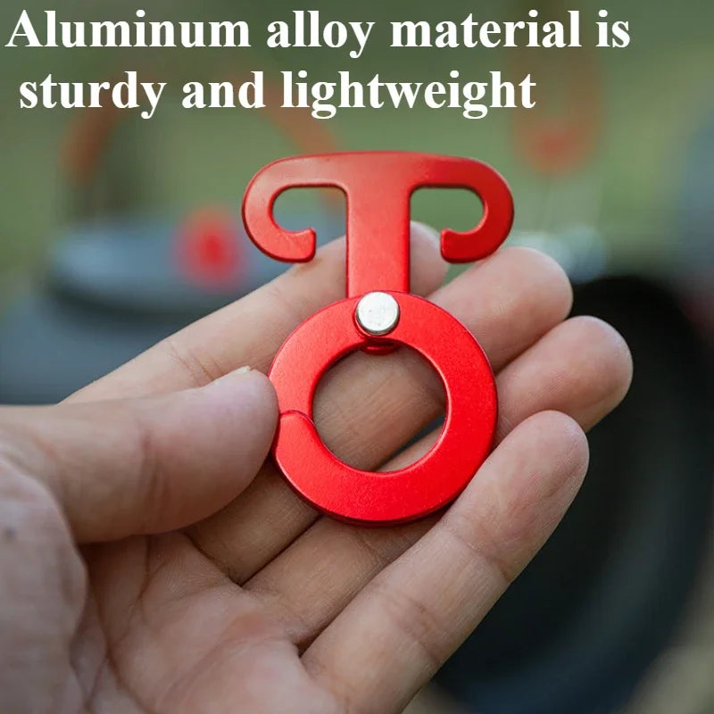 Camping Hiking Tent Adjustable Wind Rope Buckle Aluminium Alloy Camping Equipment Outdoor Tents Accessory