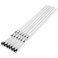 55cm Stainless Steel BBQ Skewers 6pcs/set Long Handle Shish Kebab Barbecue Sticks Wood BBQ Fork Outdoor Grill Needle Bags