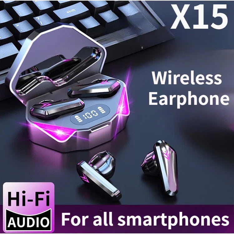 2025 NEW TWS Earphones Bluetooth Wireless Gamer Headphones 65ms Low Latency Earbuds fone Gamer Headset Gamer With Mic Handfree