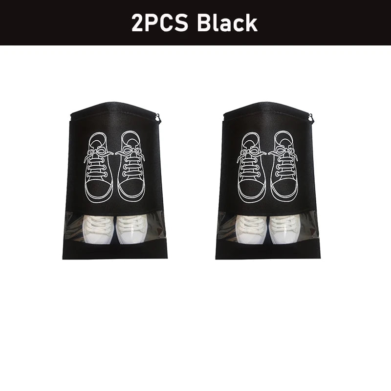 Non-woven Shoes Bag Waterproof Dustproof Travel Bag Portable Tote Drawstring Bag For Shoes Storage Shoes Organizer 2024