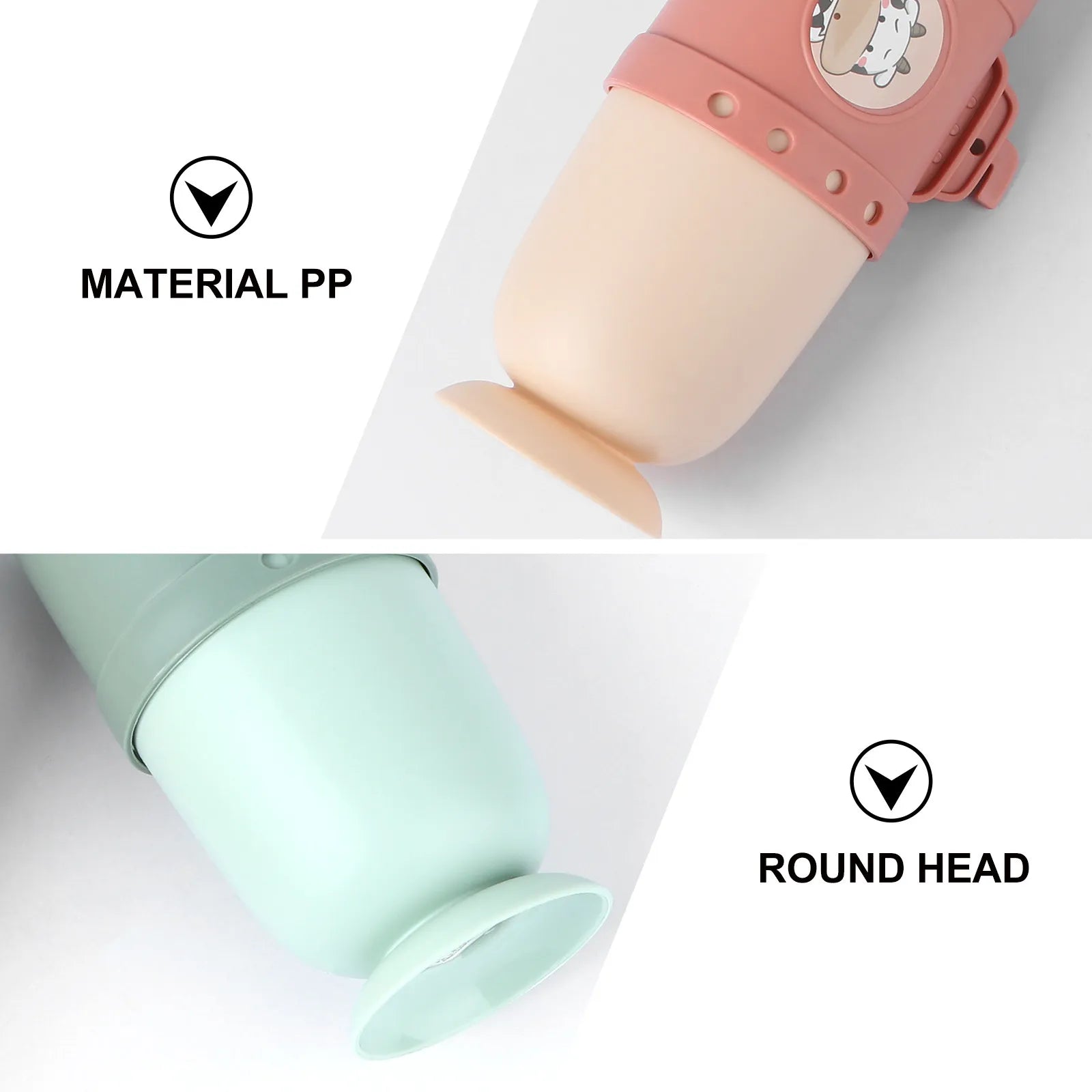 2Pcs Submarine Tooth-Brushing Container Well Organized Durable Plastic for Bathroom Tidiness and Travel Convenience