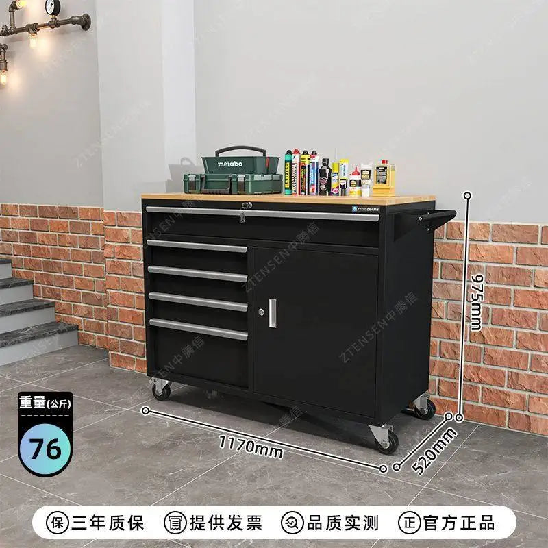 Creative Mobile Tool Cart Workshop Multi-function Storage Cabinet Workbench Heavy Tool Packaging Gereedschapskist XY40GJG