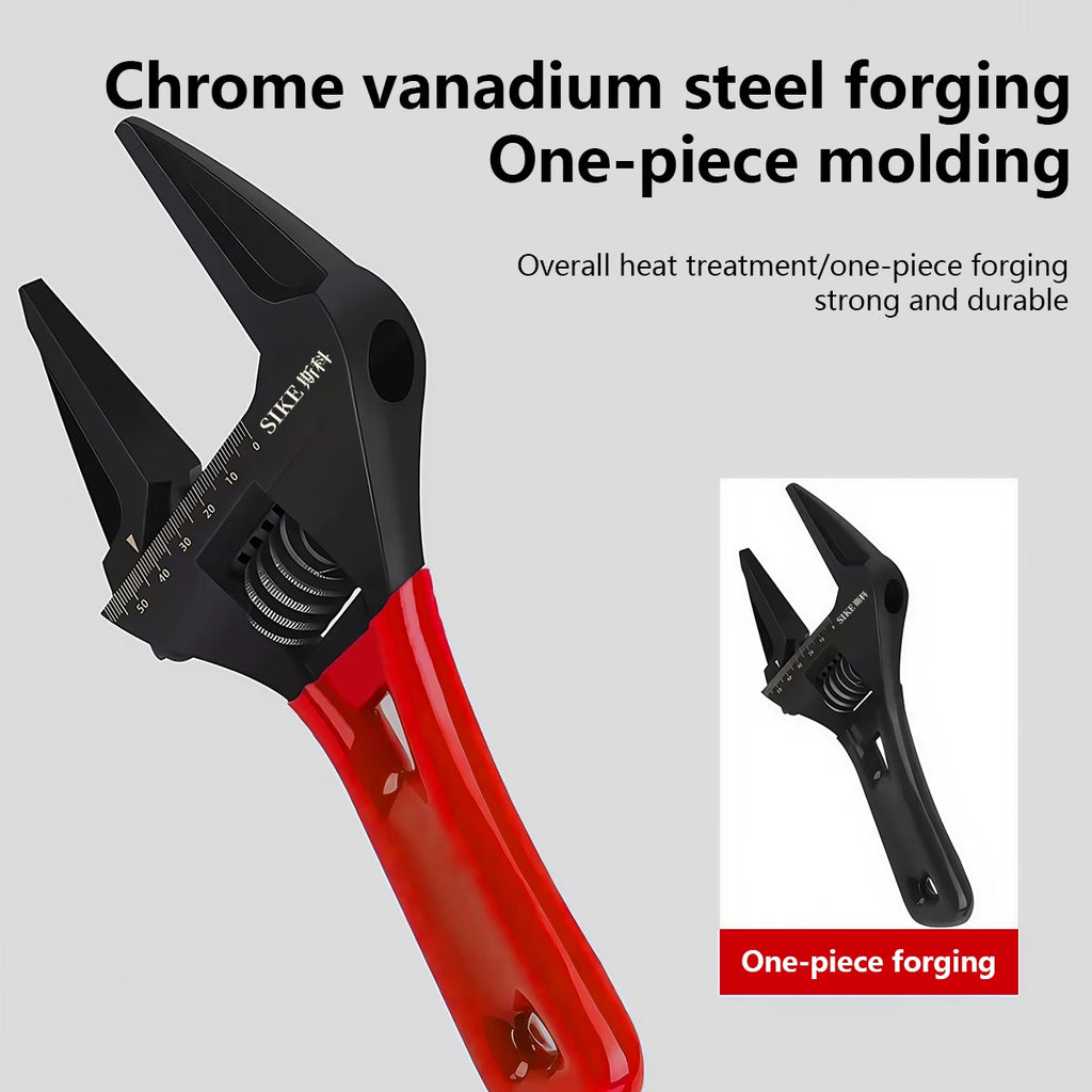 5/6/8 Inch Lightweight Adjustable Wrench Large Opening Short Handle Multi-Function Mini Wrench Plumbing Pipe Bathroom Tools