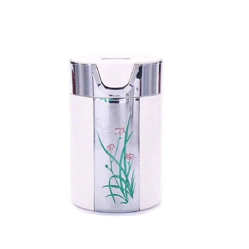CHIZIYO Newest Car Portable Cigar Cigarette Ashtray Smokeless Carbon Fiber Car Ashtray With Led Light