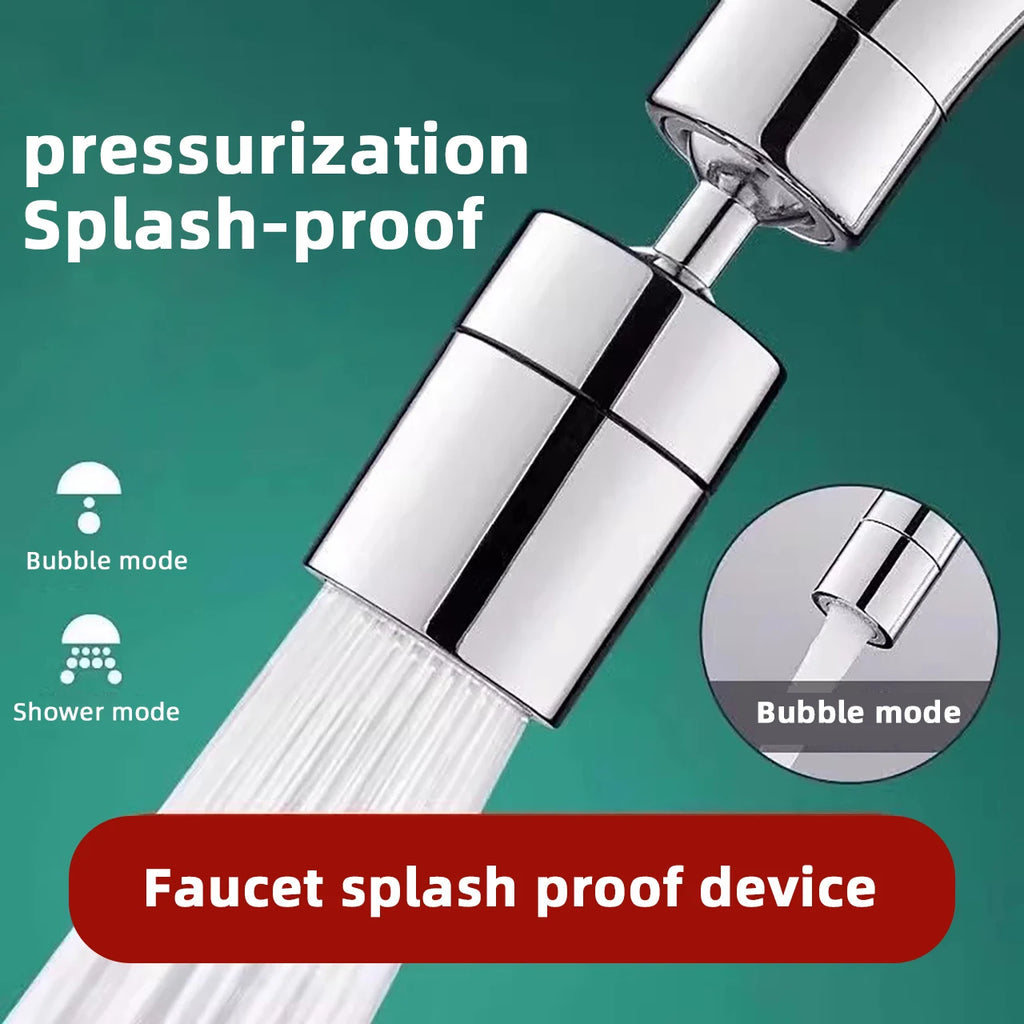 Universal Kitchen Sink Faucet 360 Degrees Splash-Proof Joint Swivelling Extension Faucet Extender Adapter