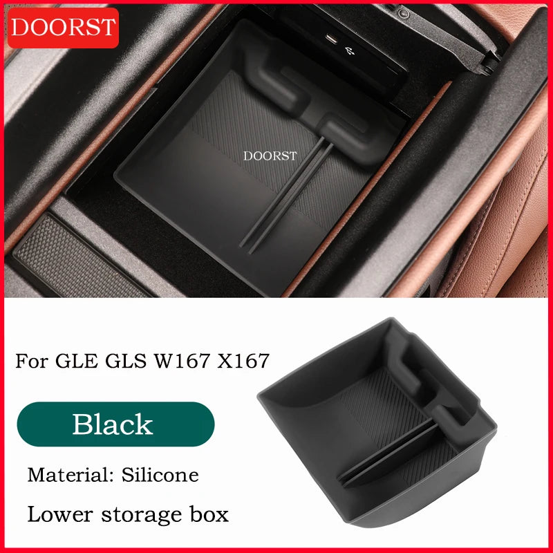 For Mercedes Benz GLE GLS Class W167 X167 Car Central Control Armrest Box Storage Box Interior Modification Accessories