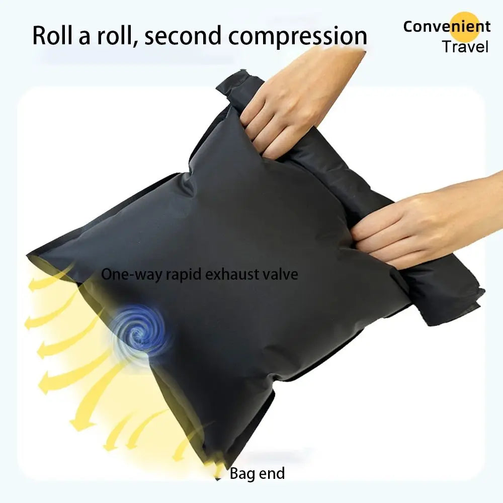 Reusable Hand Roll Vacuum Bags Space Saver Dustproof Vacuum Compression Bag Portable Luggage Vacuum Storage Bag for Travel