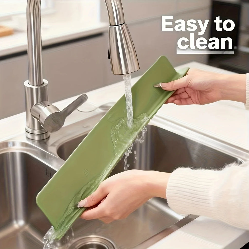 Silicone Sink Splash Guard Strong Suction Slip Easy Clean Block Water Splas Protect Countertop Home Kitchen Restaurant Daily Use