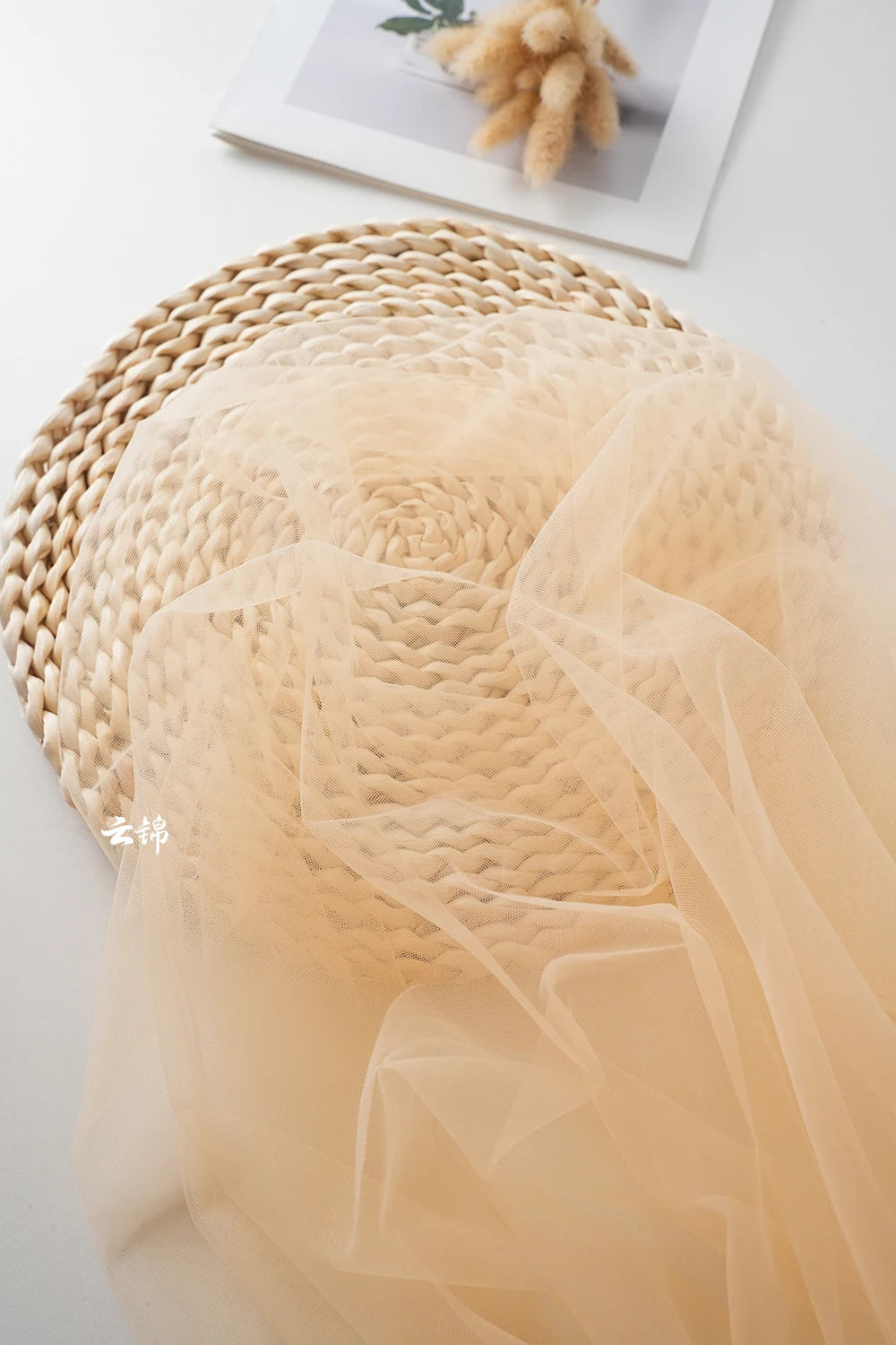 Green Transparent Tulle Fabric By The Meter for Clothing Hanfu Veil Wedding Background Diy Sewing Gauze Cloth Soft Light White