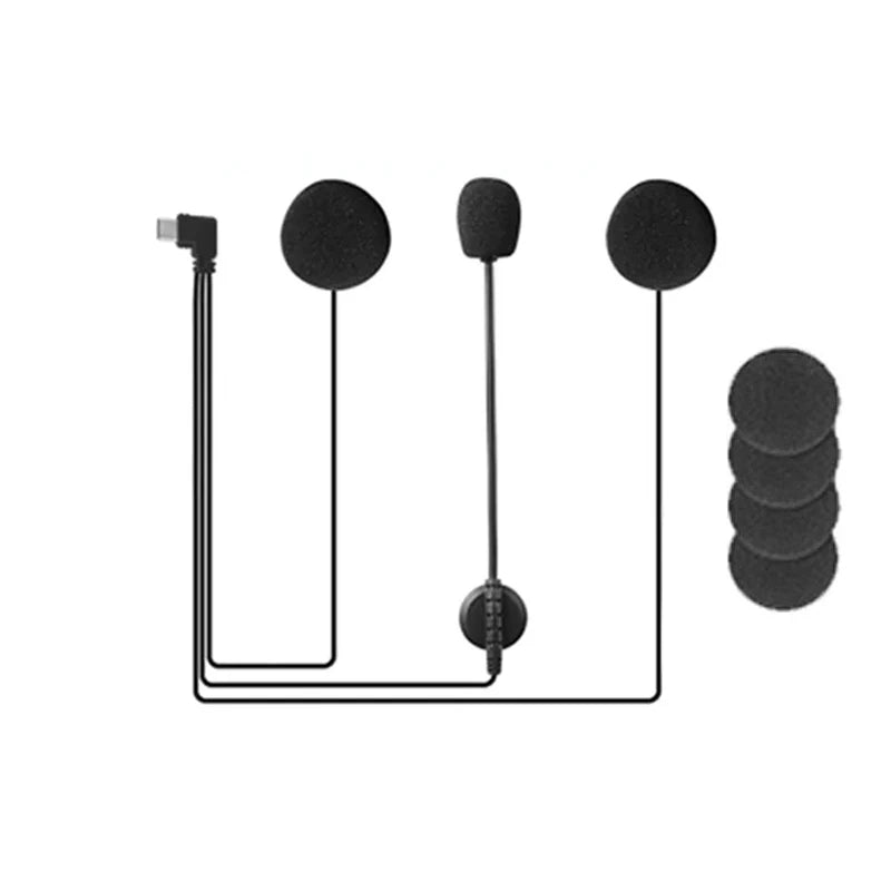 EJEAS V6 PRO+ /V4 Plus Motorcycle Intercom InterphoneVnetphone Intercom Accessories Type c Plug Earphone Stereo Suit and clip