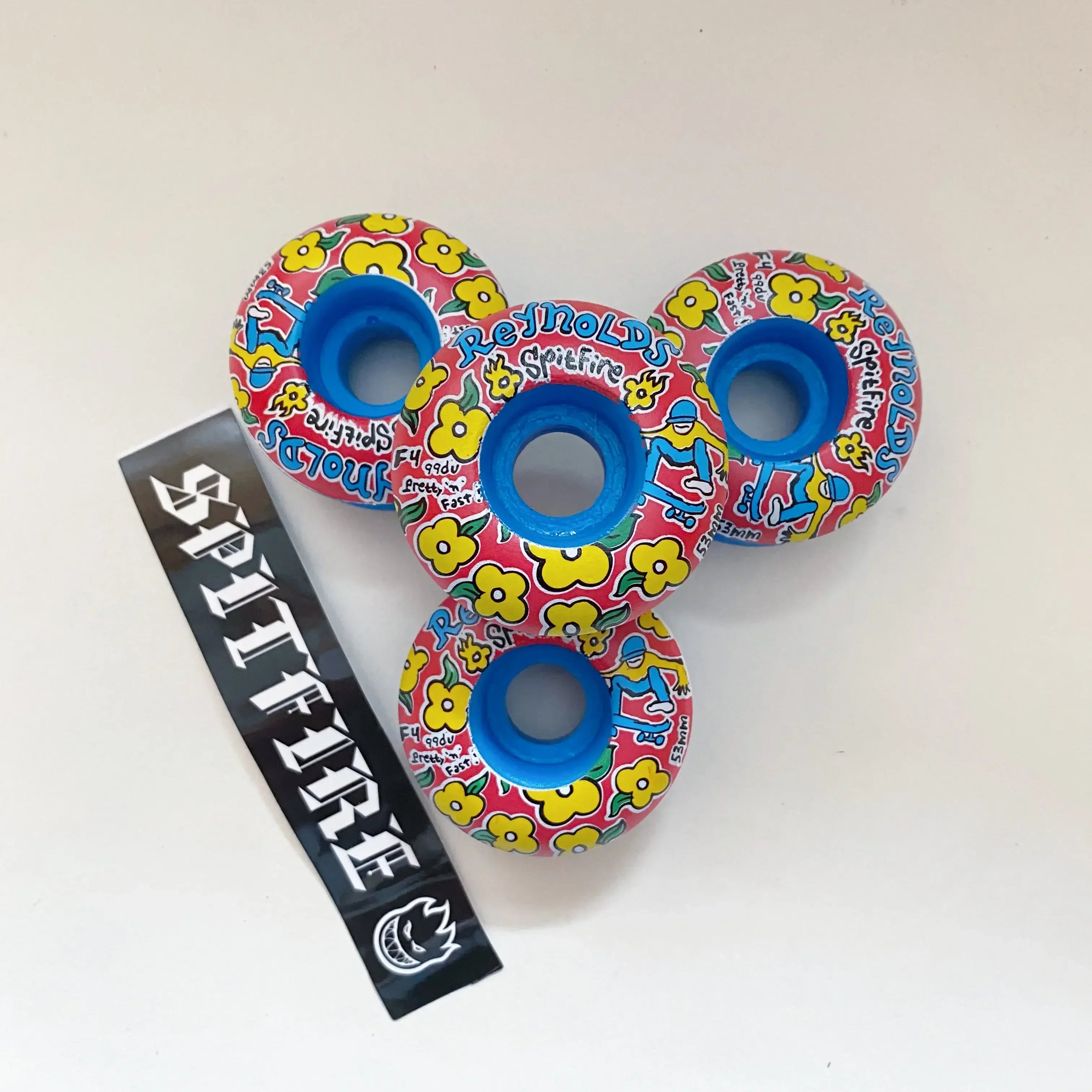 Spitfire Wheels Imported Genuine Spitfire 52mm 101duro 53mm 54mm 56mm 99duro 80HD Skateboard Wheel for Skateboard