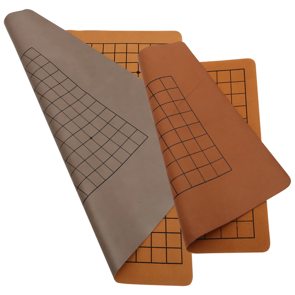 Foldable Go Game Chessboard Weiqi Checkerboard Board Game for 1.8/2.2cm Pieces One Side 19 Line