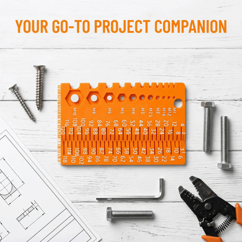 Portable Screw Measuring Tool M1-M10 Specifications Precision Wire Gauge Multifunctional Easy Use Thread Checker Workshop Use