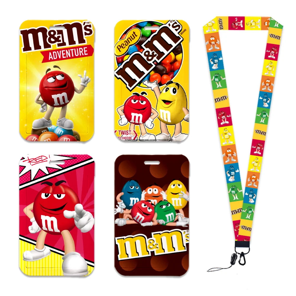 New Candy Design Lanyard Keychain ID Bus Card Cover Student Badge Holder Pass Hang Rope Lariat Gifts Keys Straps Accessories