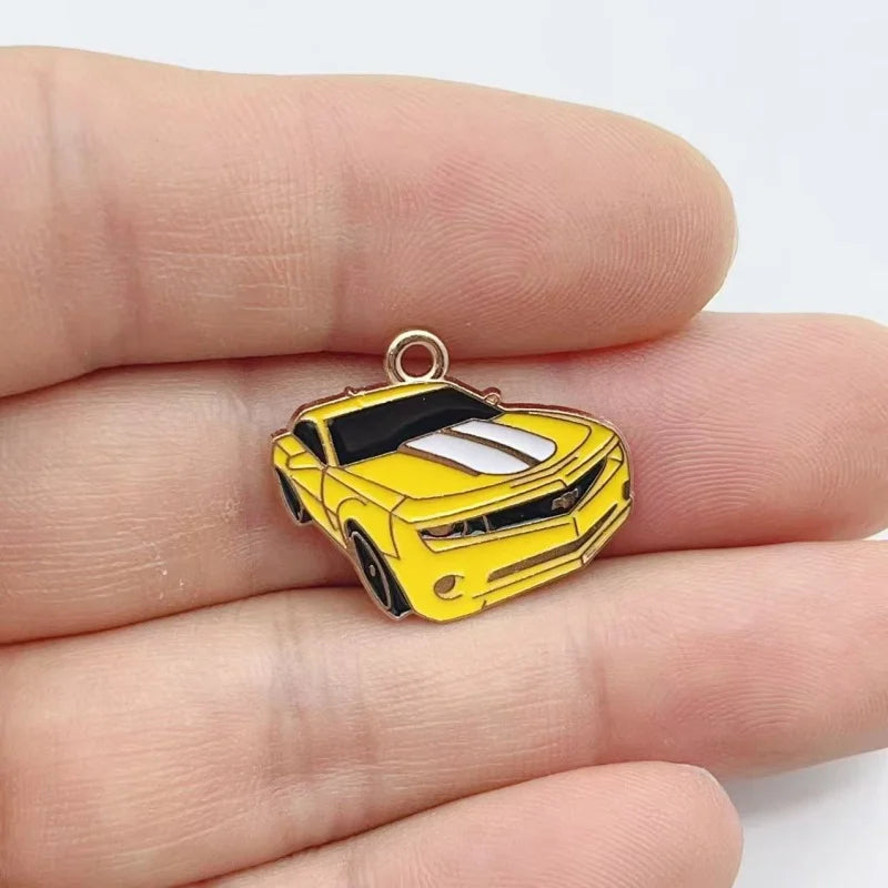 10Pcs Colorful Sports Car Enamel Charms Cool Racing Car Alloy Pendant For DIY Bracelet Necklace Keychain Jewelry Making Supplies
