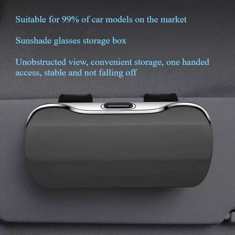Lcars Car Sun Visor Glasses Case, Universal Glasses Holder Storage Box for Driver and Passenger in Car, Sun Visor Accessories