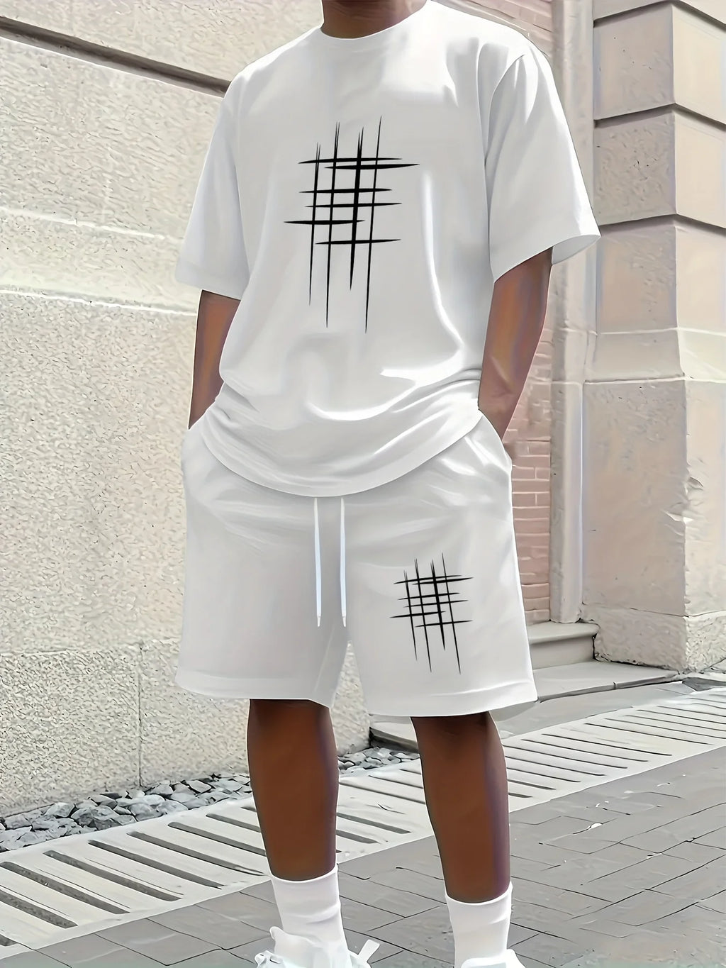2026 Summer New Men's Short-Sleeved Shorts Set - Street Casual Fashion Comfortable Soft Breathable 3D Pattern Printing