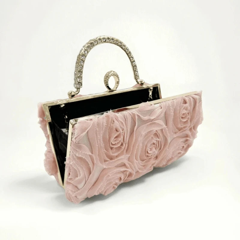 Sweet Flower Tote Evening Bag Dress Shoulder Crossbody Bag Box Bag Perfect For Party, Wedding, Prom, Dinner/Banquet, Matching With Wedding Dress,Formal Dresses, Prom Dress, Birthday Dress ,Perfect Gifts For Women,The Perfect
