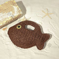 Creative Goldfish Shape Woven Bag Hand-woven 3d Animal Handbag Summer Beach Vacation Clutch Women Stylish Eco-friendly Clip Bag