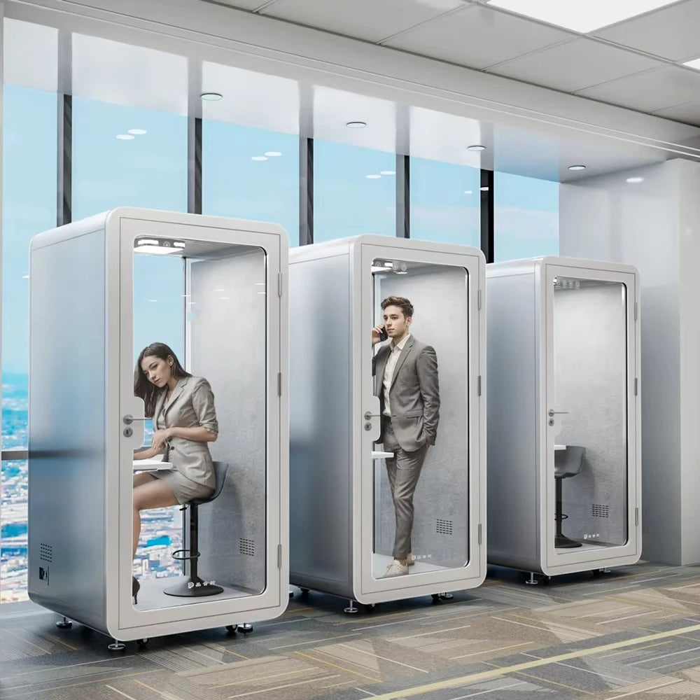 Modular Enclosure Private Workspaces Mobile soundproof room Silent Booth Interview Pod for Company Employees Use Space