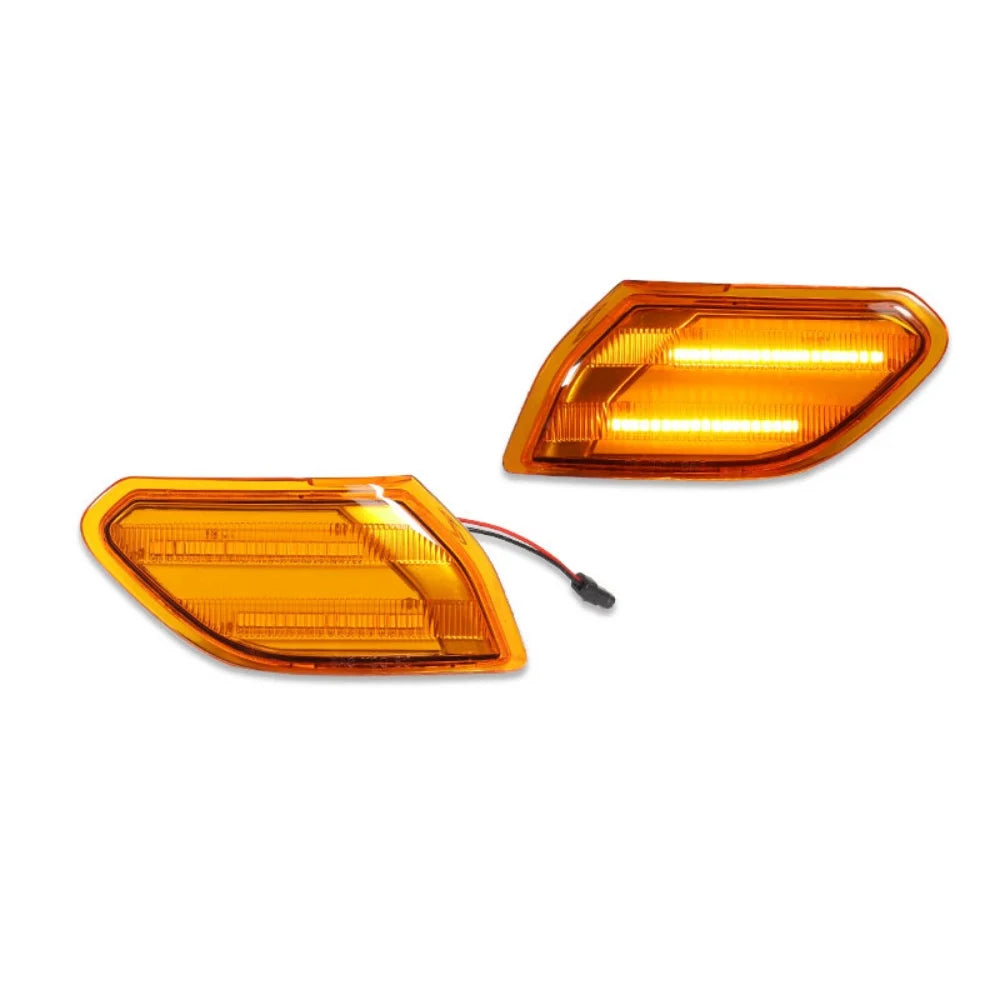 White / Amber LED Front Side Marker Lights For Jeep Wrangler JL 2018-up & Gladiator JT 2020-up Driving Light Turn Signal Light