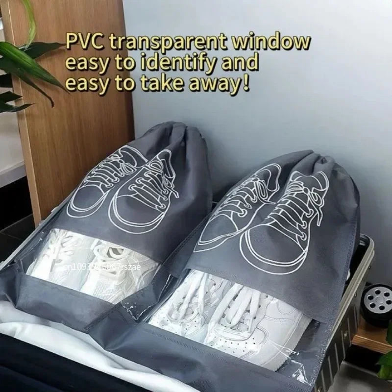 1-30PCS Shoes Storage Organizer Bags Non-Woven Shoe Dust Bags Portable Travel Shoe Bag Shoes Storage Packing Pouch Organizers