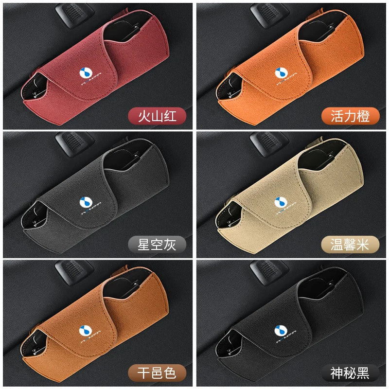 Car glasses storage box For DENZA N9 D9/N7/8 X Z9 GT Suede sunshade glasses clip