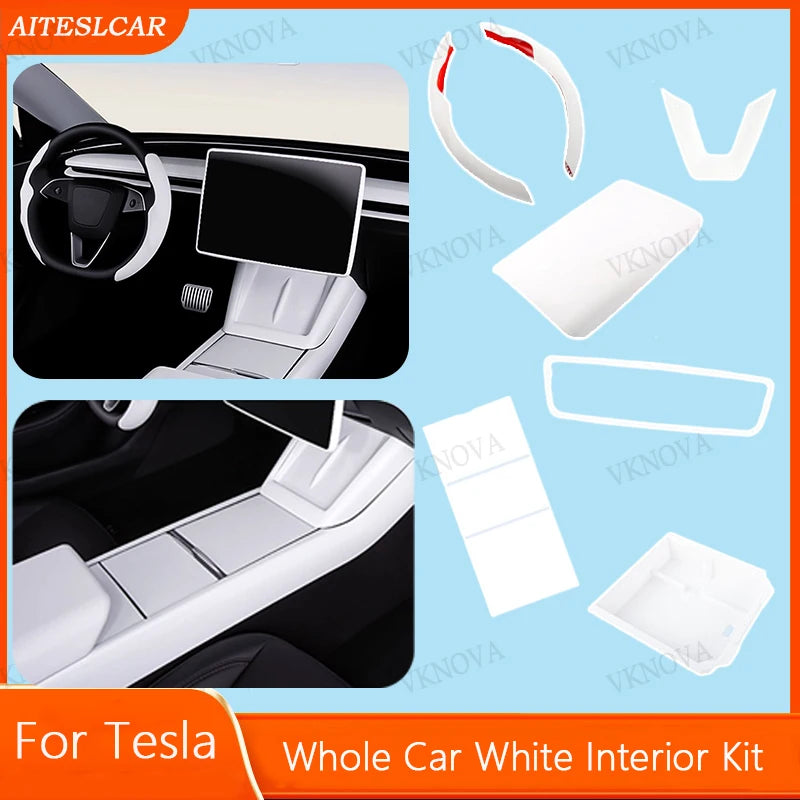For Tesla Model Y YL Juniper Model 3 Highland 2026 Console & Armrest Storage Box ABS Non-slip Mat Cup Holder Box Accessories