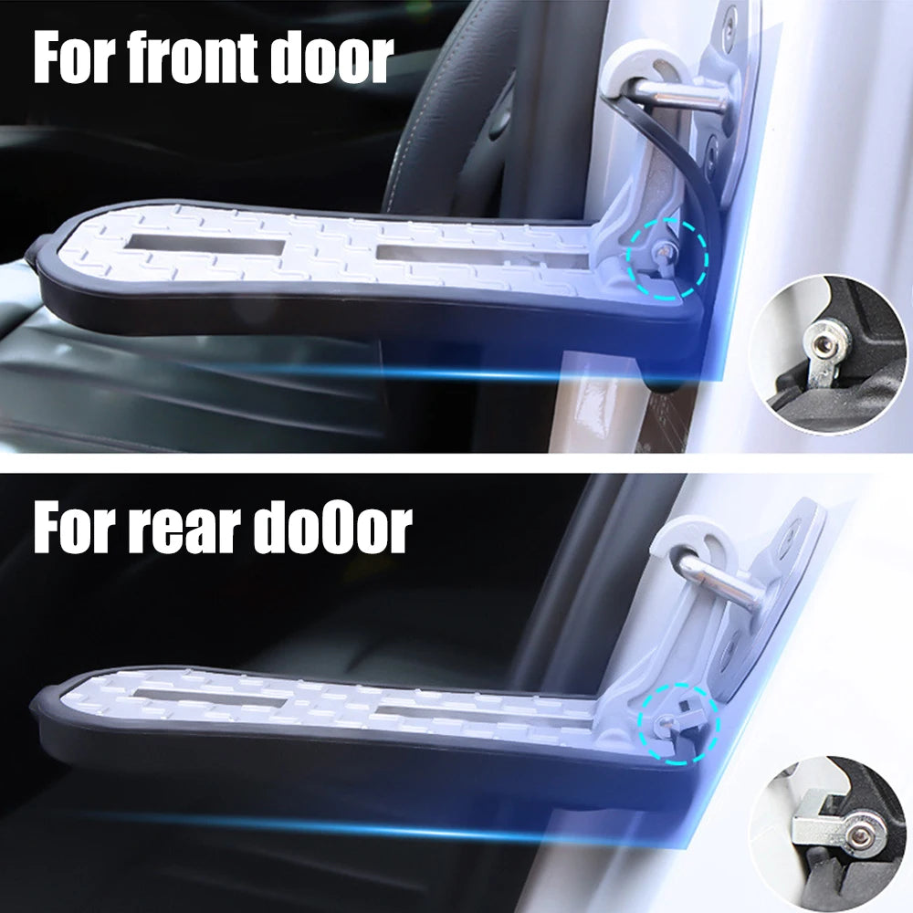 230kg Loading Car Door Pedal Roof Rack Latch Hook Holder Foot Step Pedal Extender Emergency Hammer 2 In 1 Automotive Accessories
