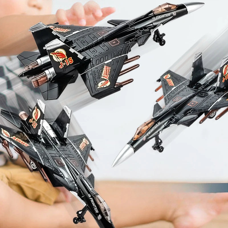 J-15 Fighter Military Model Fighter Alloy Acousto Optic High Simulation Alloy Toy Ornament Gifts