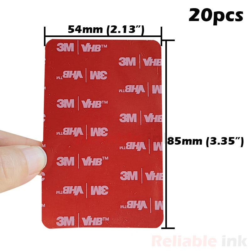 85mmx54mm (around 3.35"x2.13") 3M VHB Double Adhesive Foam Mounting Pads, 1.1mm thick, black Outdoor/indoor
