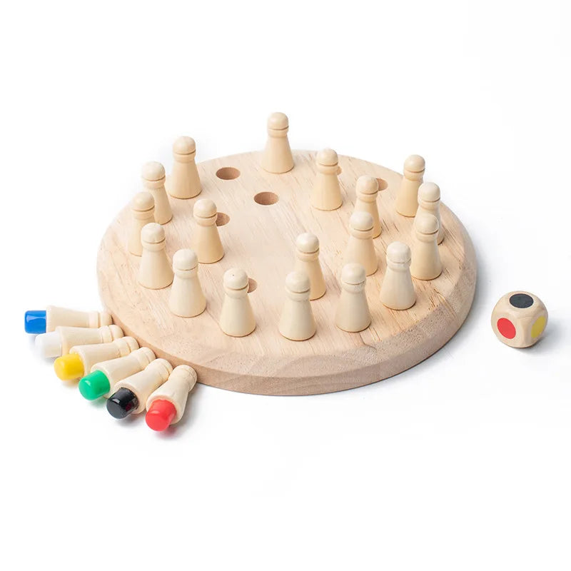 Wooden Chessboard Color Memory Chess Game Memory Concentration Training Wooden CHILDREN'S Early Education Educational Toys