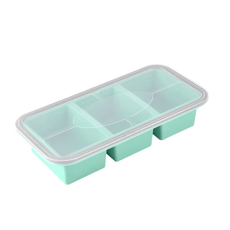 New Freeze Preservation Mold Giant Large Silicone Ice Cube Tray Mold with Lid Food Storage Container Baking Mold Kitchen Tools