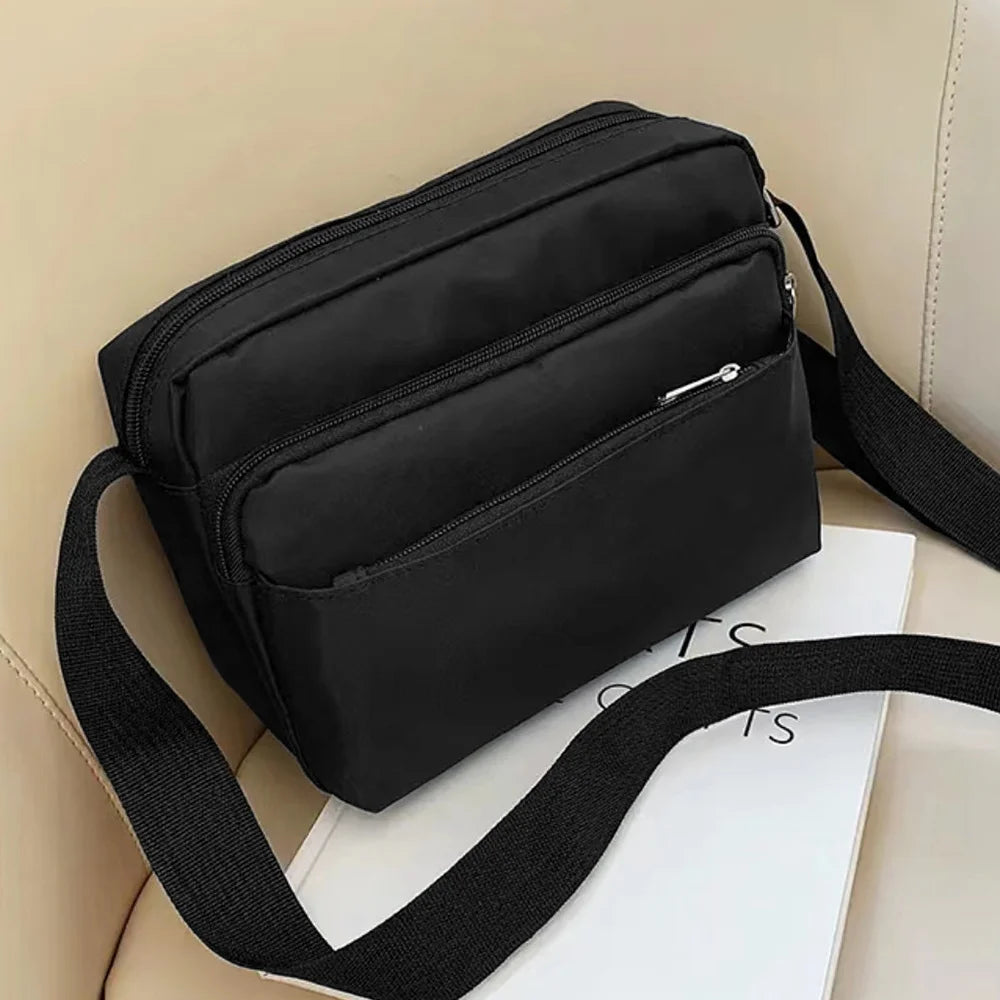 New Fashionable Minimalist Large Capacity Multi Layered Storage Bag Outdoor Travel Work Commuting Single Shoulder Crossbody Bag