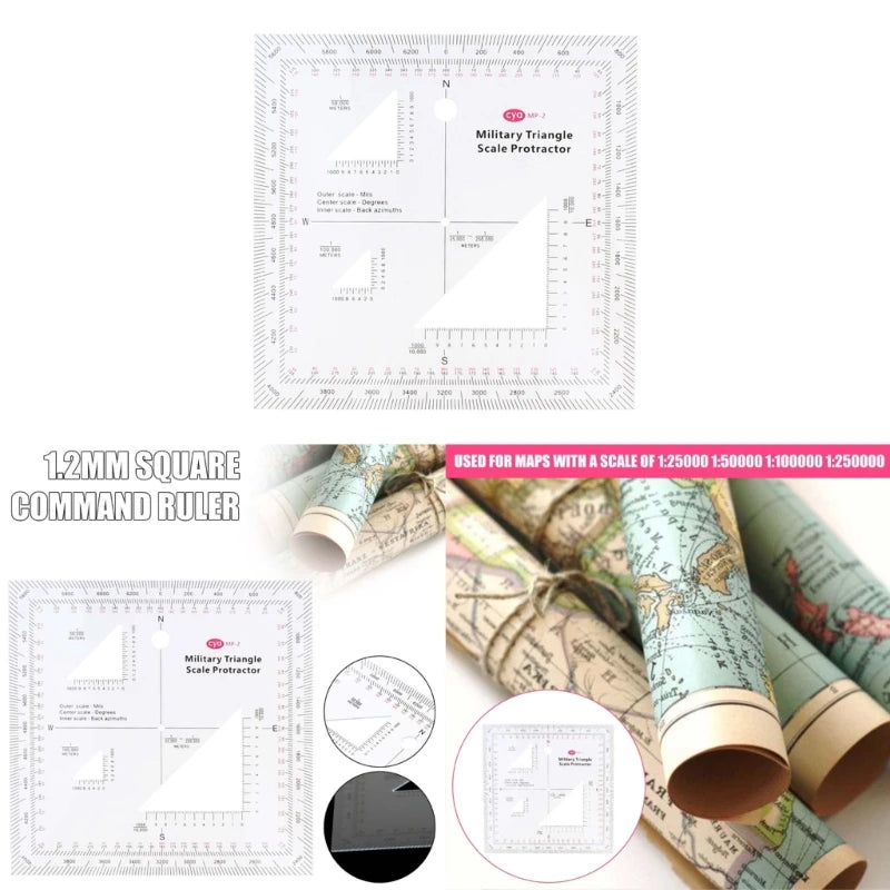Practical Topographical Map Scale MGRS USNG Coordinate Scale for Sea/Land Navigation Adventures