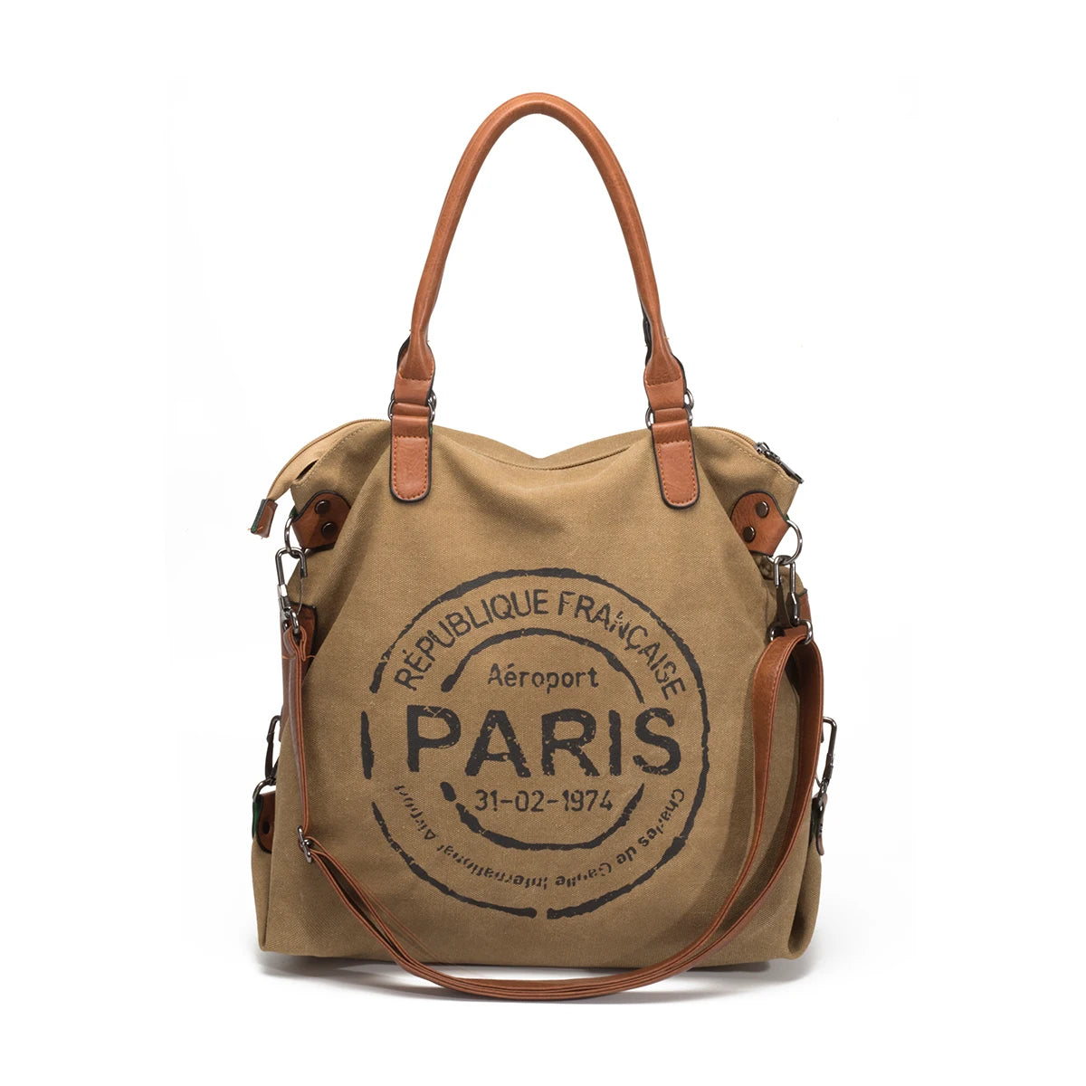 Paris Republique Bag Canvas Tote Bag Crossbody Bag Handbag Large