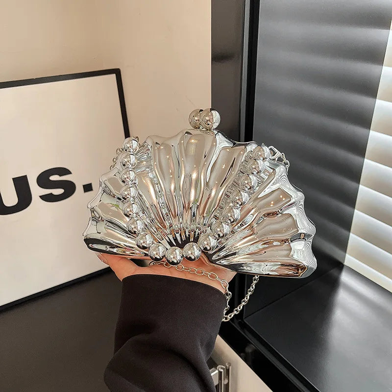 New creative exquisite shell acrylic women's bag fashion dinner clutch bag trendy shoulder oblique span bag bags