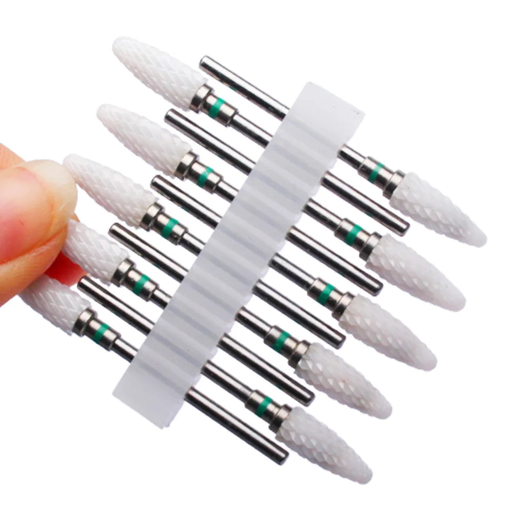 10pc Carbide Manicure Drills Nail Drill Bits Set Milling Cutters Kits Gel Polish Remover Files Electric Burr Tools Accesstries