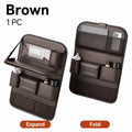 Car Seat Back Organizer with Kids Folding Tray Table, Hanging Storage Bag for Back Seat Travel Dining Desk